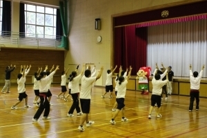 阿田和中学校の練習